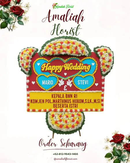 Papan Bunga Pernikahan Girikarto